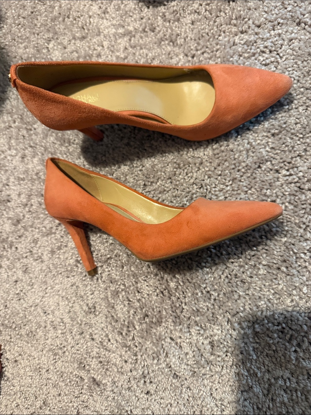 Michael Kors Coral Suede Pointed-Toe Pumps